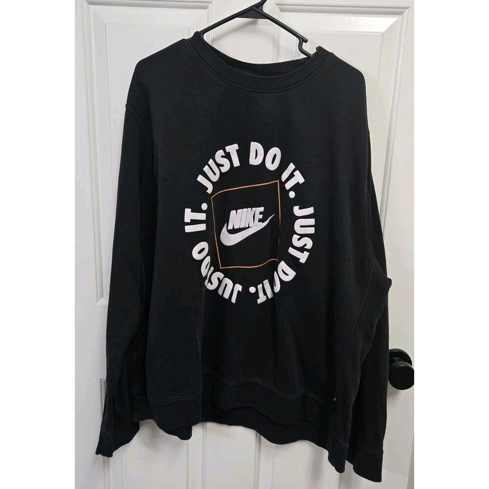 Nike Sportswear Just Do It Crew - 3XL White Orange Retro